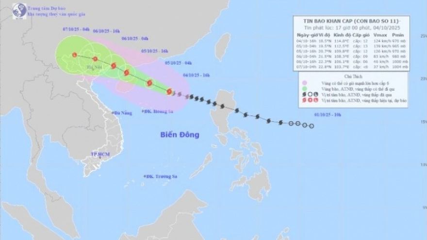 Typhoon Matmo intensifies, forecast to bring heavy rain to six Vietnamese provinces